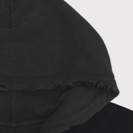 Bootleg Layered Hoodie(SHINE) AGED BLACK