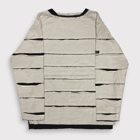 Slit Border Boat Neck(DOUBLE STRUCTURED) OFF