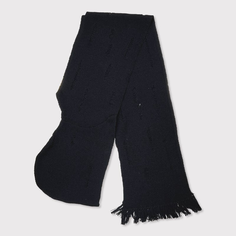 Hooded Long Muffler With Damaged(CLASSIC WOOL)B