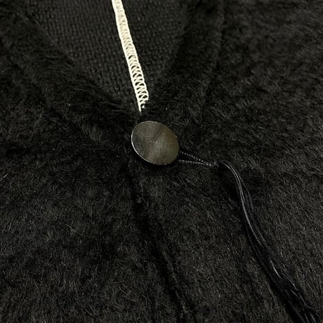TIMELESS  CUT OFF 1B CARDIGAN NOIR(LIKES MOHAIR SHAGGY KNIT)