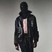 Bootleg Flight Leather Jacket(BROWN CORE) BLACK