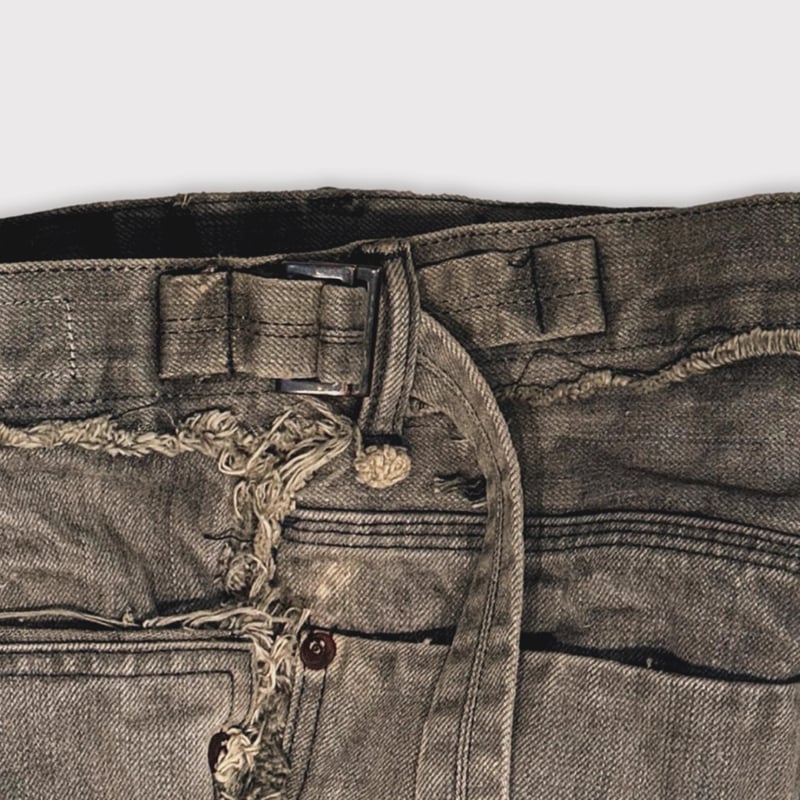 Slash Seam Twist Cargo Jeans(DUST GREY) | MINUS