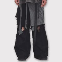 Twist Buggy Jean Boro Crust With Wrapped(NOIR)
