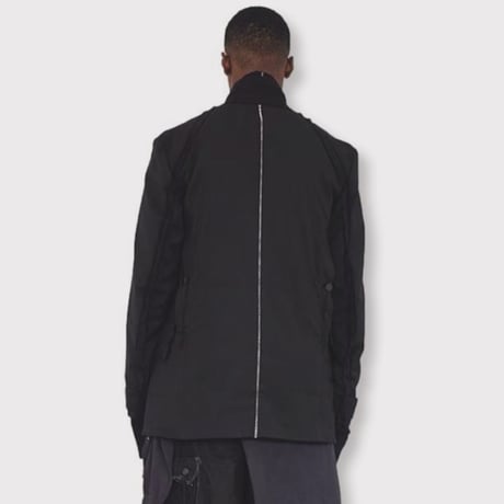 Slash Seam Hunting Tailored Jacket(CLASSIC GABARDINE) BLACK