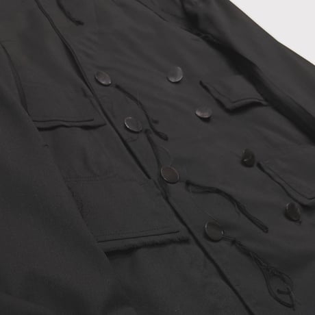 Slash Seam Hunting Tailored Jacket(CLASSIC GABARDINE) BLACK