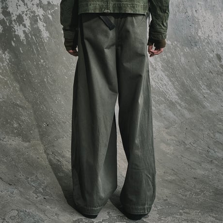 Wrapped Work Trousers With Night-Cut(AGED TWILL) OLIVE