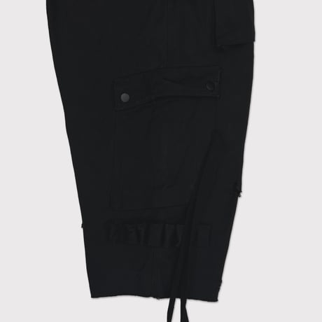 Heavy Cargo Short With Damaged(AGED CANVAS) BLACK