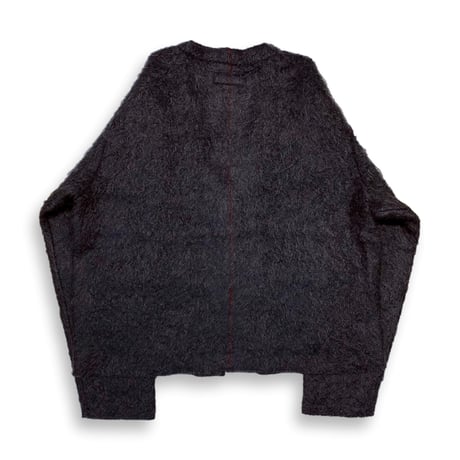 TIMELESS  CUT OFF 1B MOHAIR CARDIGAN SHADOW(ITALIAN MOHAIR KNIT)
