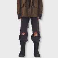 Destroy Twist Easy Pants(HIGH GAUGE RIB KNIT)CHARCOAL