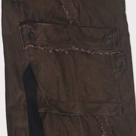 Slash Seam Twist Cargo Pants(PIGMENT DYED MOLESKIN) MOCHA
