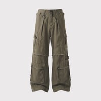 Slash Seam Twist Cargo Pants(AGED TWILL) SAND