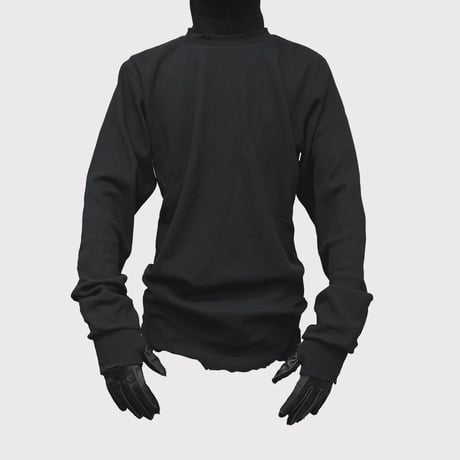 Combat Long Thermal With Damaged(CLASSIC WAFFLE KNIT) BLACK