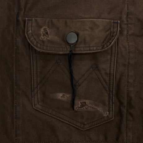 Chore Jacket With Damaged(PIGMENT DYED MOLESKIN) MOCHA