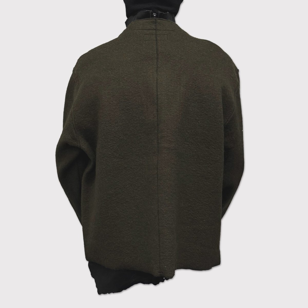 Cut Off 1B Cardigan(NEEDLE SHAGGY MOHAIR) OLIVE