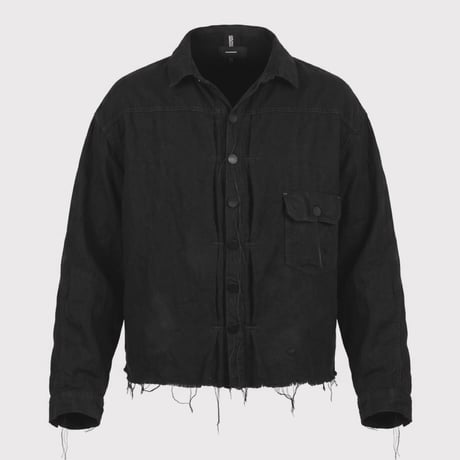 Pleated Blouse With Garment Dyed (ITALIAN AIRFORCE TABLE CLOTH) BLACK
