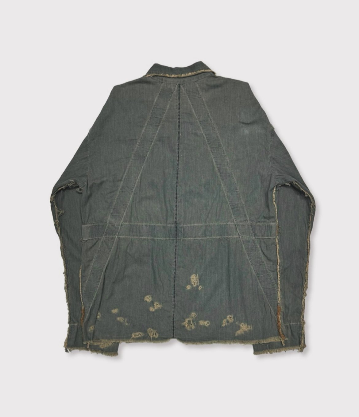 Slash Seam HBT Work Shirt With Damaged (FROM CO