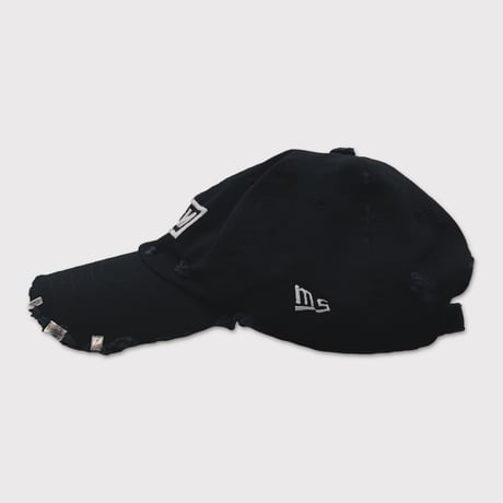 Bootleg Cap With Damaged(BOX) WASHED BLACK