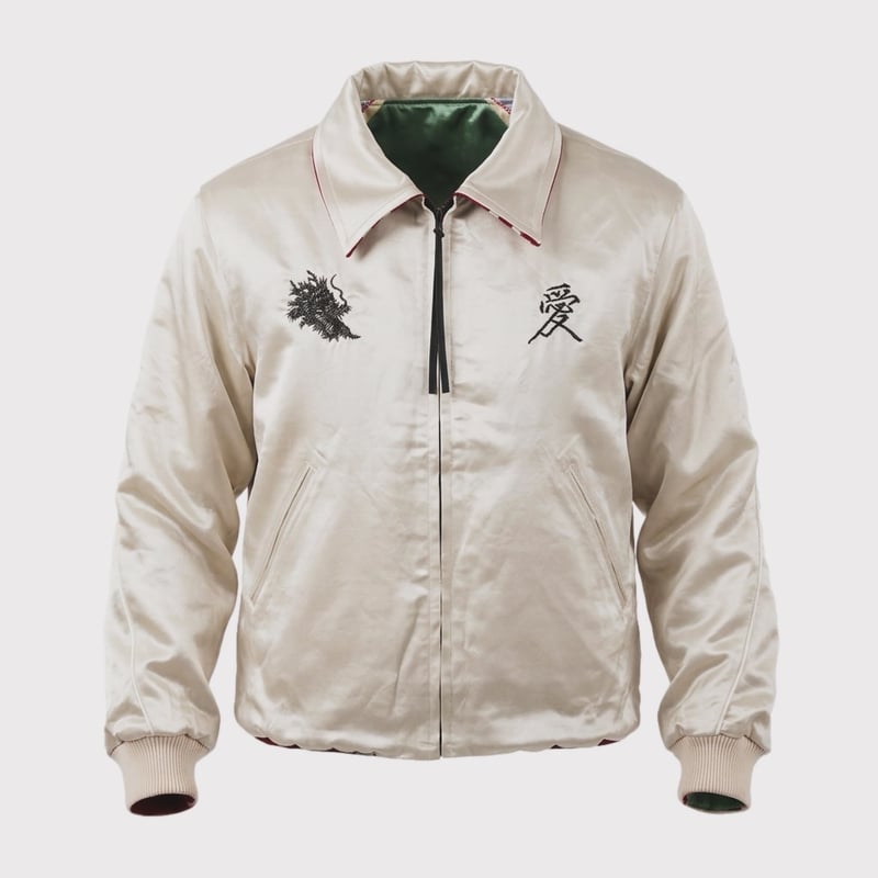 PORSCHE　刺繍ロゴ入りPUジャンパー　新品未使用品　XＬサイズ 刺繍 x A PUZZLING HOME Souvenir Love Jacket(TWO FACE