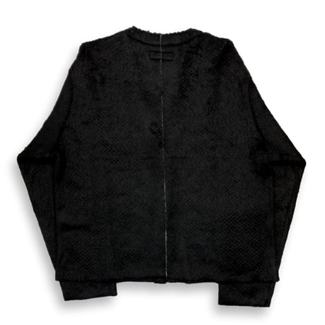 TIMELESS  CUT OFF 1B CARDIGAN NOIR(LIKES MOHAIR SHAGGY KNIT)
