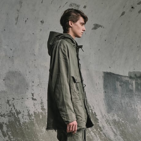 Home Chore With Damaged(INLAY DENIM)OLIVE