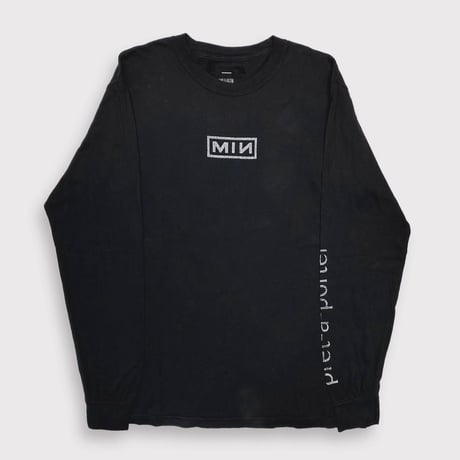 トップス minus BOOTLEG CREW SWEAT DAGED BLACK minus BOOTLEG CREW SWEAT DAGED BLACK