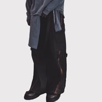 Slash Seam Twist Cargo Jeans(NOIR) | MINUS OFFI