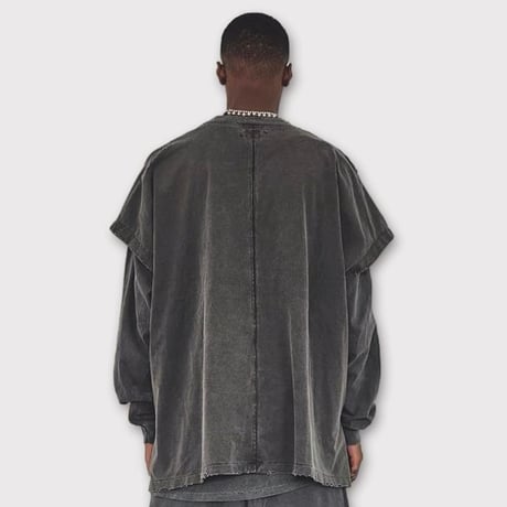 Pocket TunicWith Damaged(AGED BLACK)