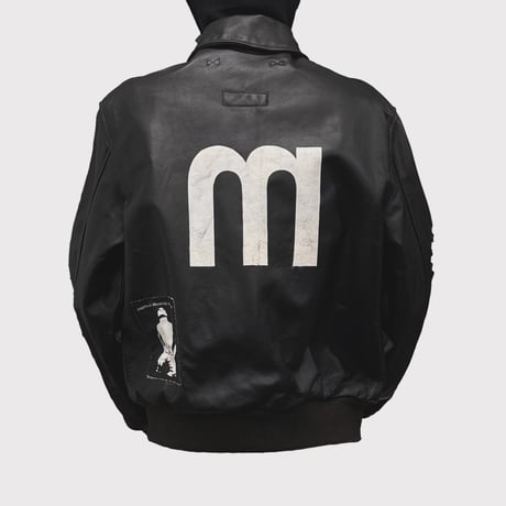 Bootleg Flight Leather Jacket(BROWN CORE) BLACK