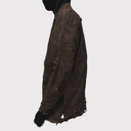 Chore Jacket With Damaged(PIGMENT DYED MOLESKIN) MOCHA