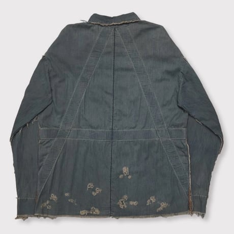 PW Slash Seam HBT Work Shirt With Damaged (FROM COAL MINE)DUST SAX