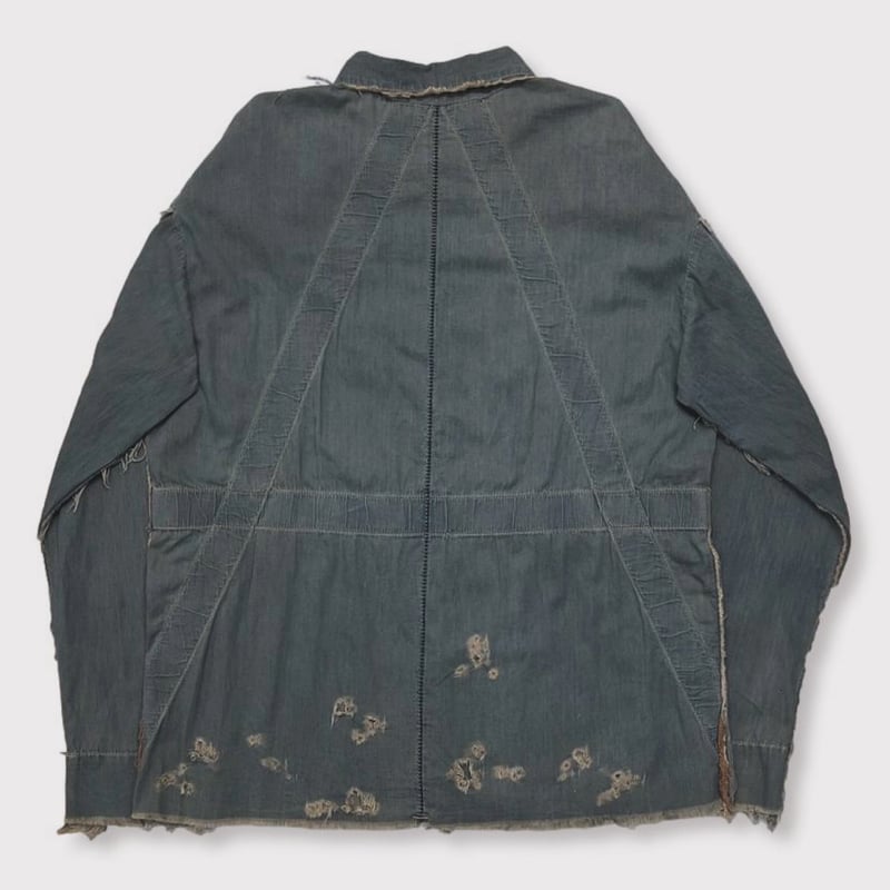 PW Slash Seam HBT Work Shirt With Damaged (FROM