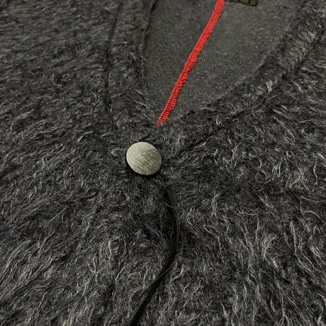TIMELESS  CUT OFF 1B MOHAIR CARDIGAN SHADOW(ITALIAN MOHAIR KNIT)