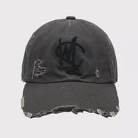 Sigunatured Cap With DAMAGED(CLASSIC TIWLL) SUNFADE BLACK