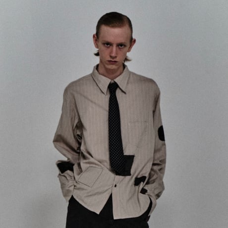 Bootleg Stripe Shirts With Patched(MIN) SAND