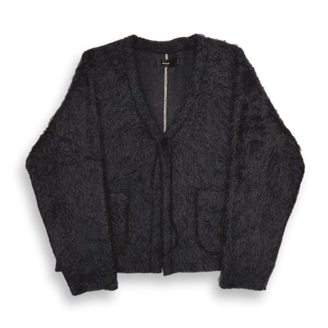 TIMELESS  CUT OFF 1B MOHAIR CARDIGAN MIDNIGHT(ITALIAN MOHAIR KNIT)