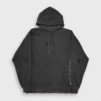 BOOTLEG HOODIE(SIN)AGED BLACK with DAMAGED