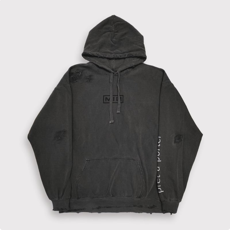 BOOTLEG HOODIE(SIN)AGED BLACK with DAMAGED | MI