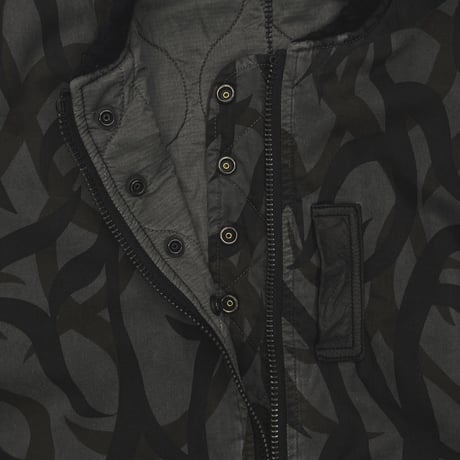 Slash Seam Tribal Camouflage Flight Jacket 20Yeas BK(AGED TWILL)AGED BLACK LINING