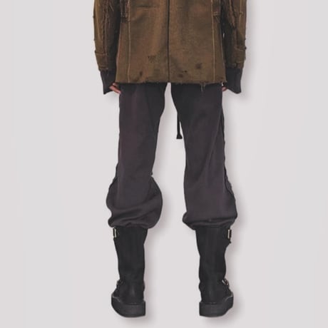 Destroy Twist Easy Pants(HIGH GAUGE RIB KNIT)CHARCOAL