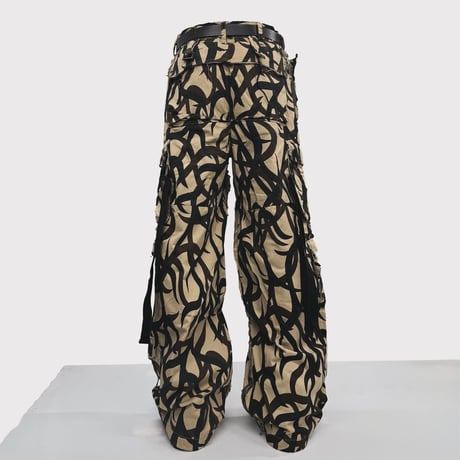 Tribal Camouflage Slash Seam HBT Cargo DUST(AGED TWILL)