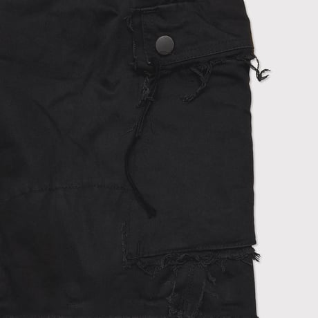 Slash Seam Twist Cargo Pants(AGED TWILL) AGED BLACK
