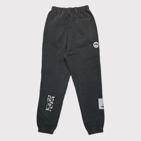x MUZE BOOTLEG Patch Worked Sweat Pants AGED BLACK