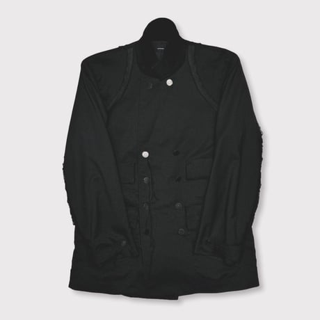 Slash Seam Hunting Tailored Jacket(CLASSIC GABARDINE) BLACK