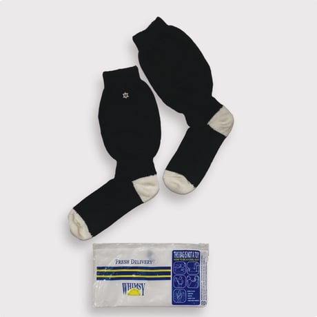 TIMELESS 	x WHIMSY Logo Socks(LOOSE FIT) BLACK