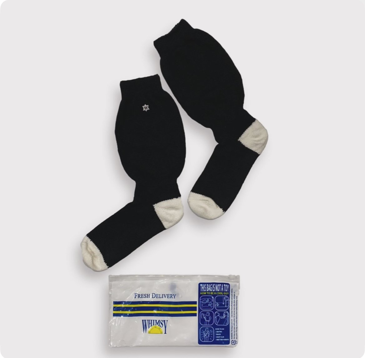 TIMELESS x WHIMSY Logo Socks(LOOSE FIT) BLACK