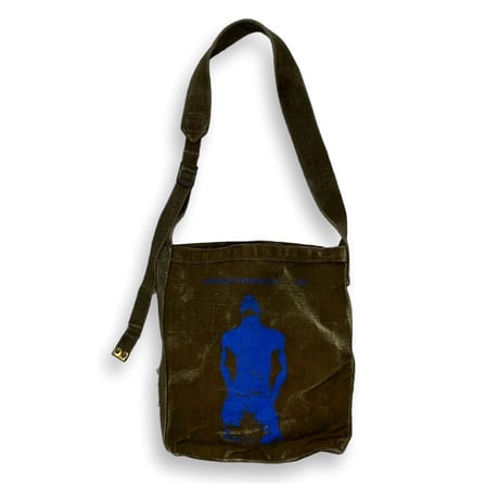 BOOTLEG MAIL BAG(ITALIAN VINTAGE LINEN CANVAS)BLUE