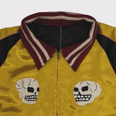 x A PUZZLING HOME Souvenir Love Jacket(TWO FACE) BLACK
