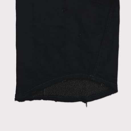 Home Wide Jeans With Damaged(INLAY DENIM) BLACK