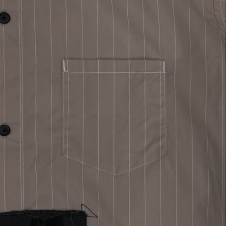 Bootleg Stripe Shirts With Patched(MIN) SAND