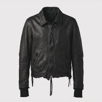 Skin Jacket(VEGETABLE TANNING PIG LEATHER) BLACK